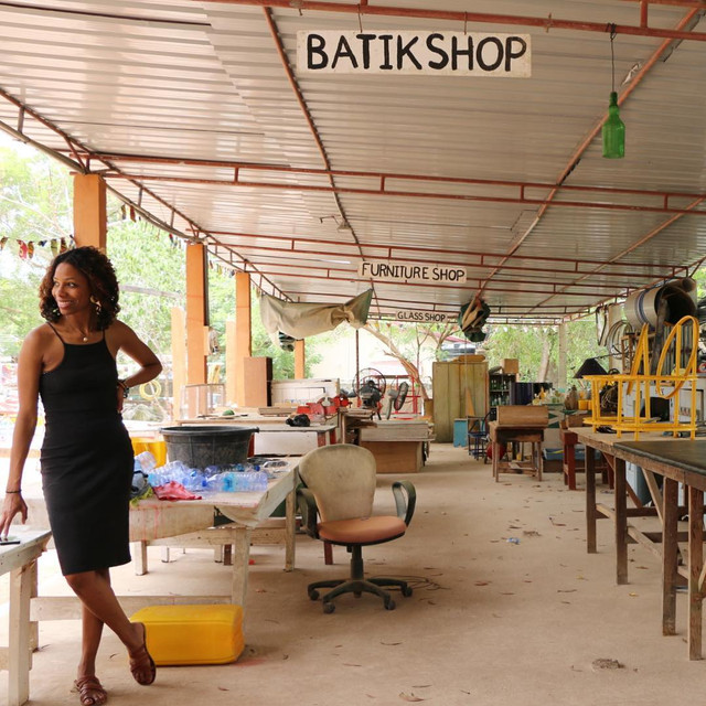 Fair Trade batik workshop in Kokrobite, Ghana just ourside of Accra