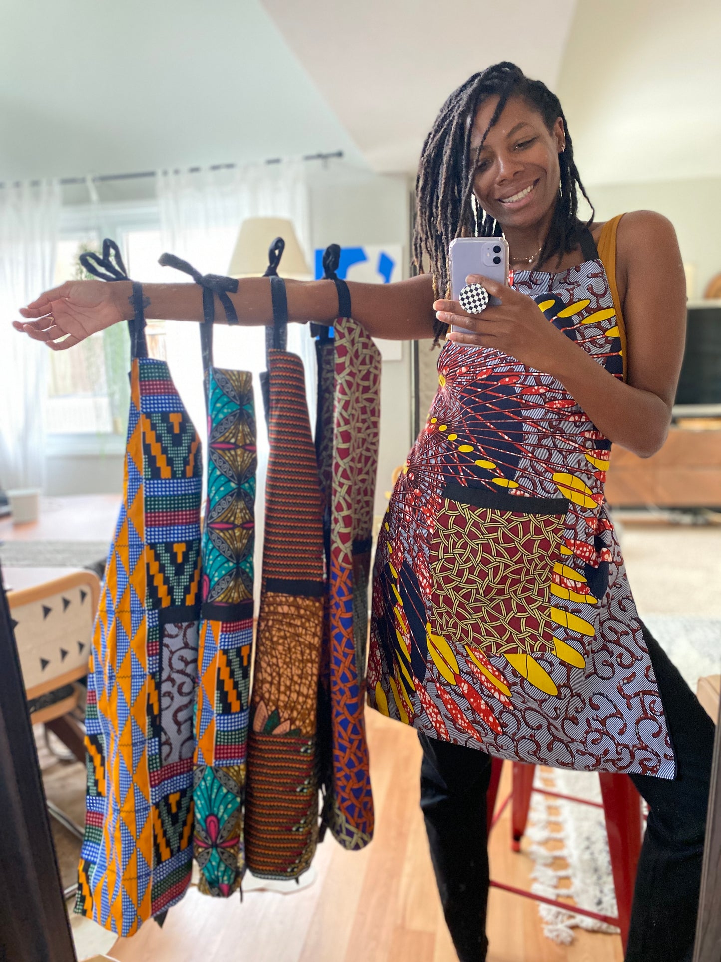 African Print Aprons - Twist Print