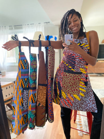 African Print Aprons - Twist Print