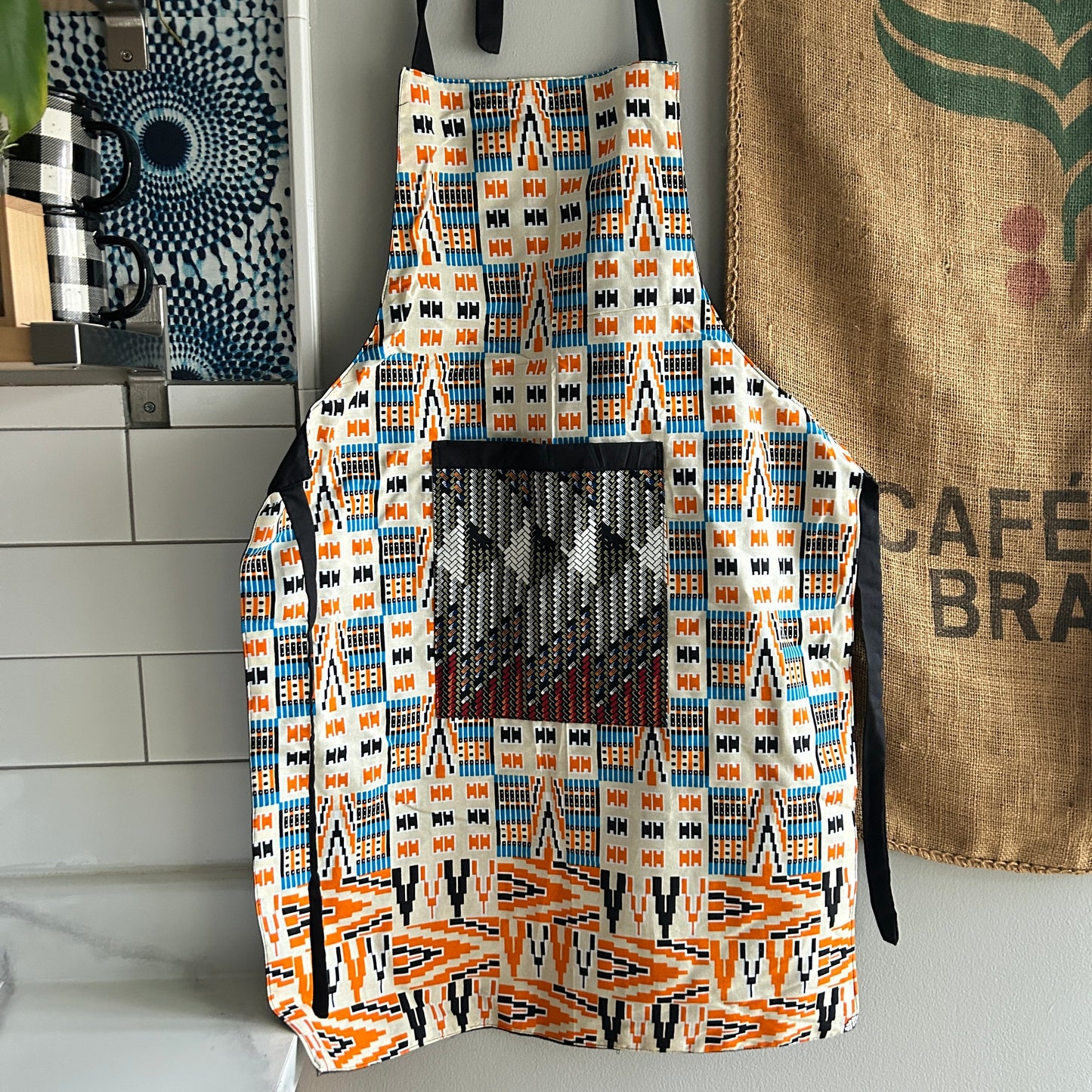 African Print Aprons - Kente Print Nuvo