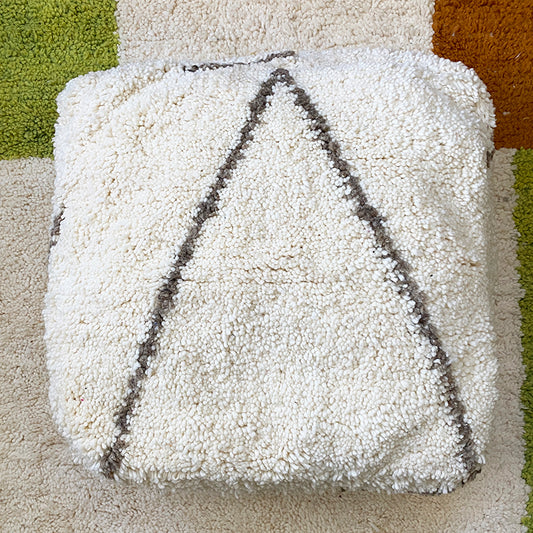 Berber Moroccan Pouf - Atlas Snow