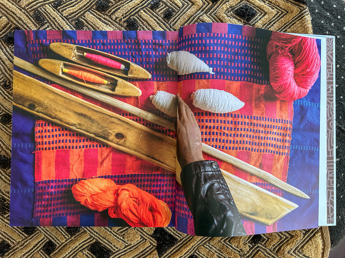 Ethiopian textile weaving details