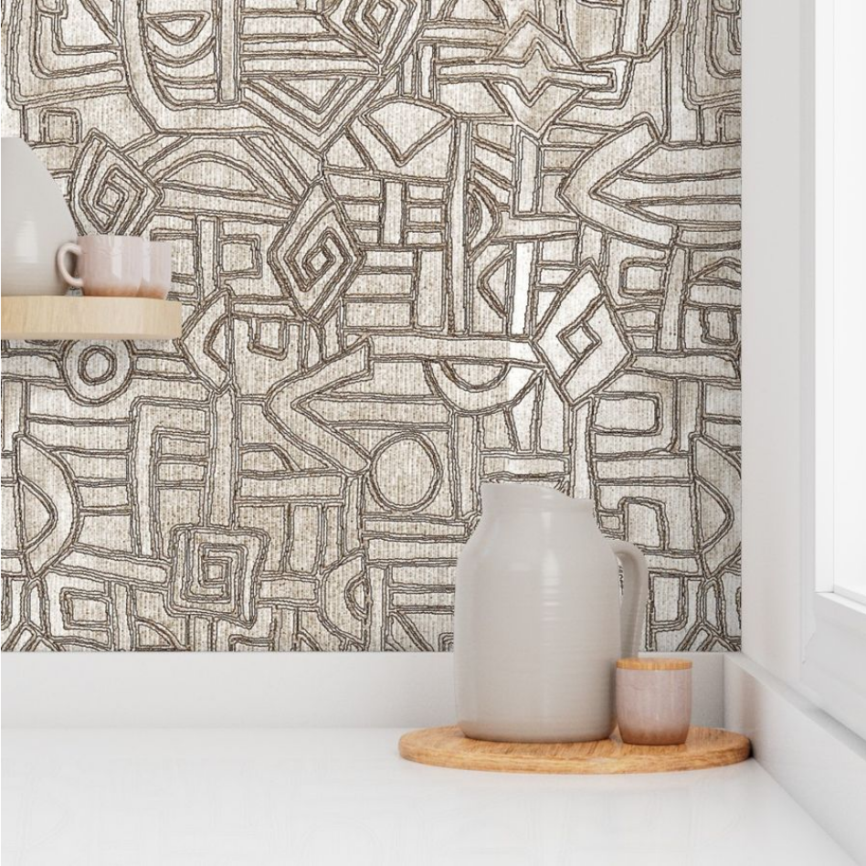 Shina Mboa KUBA Cloth-inspired Wallpaper