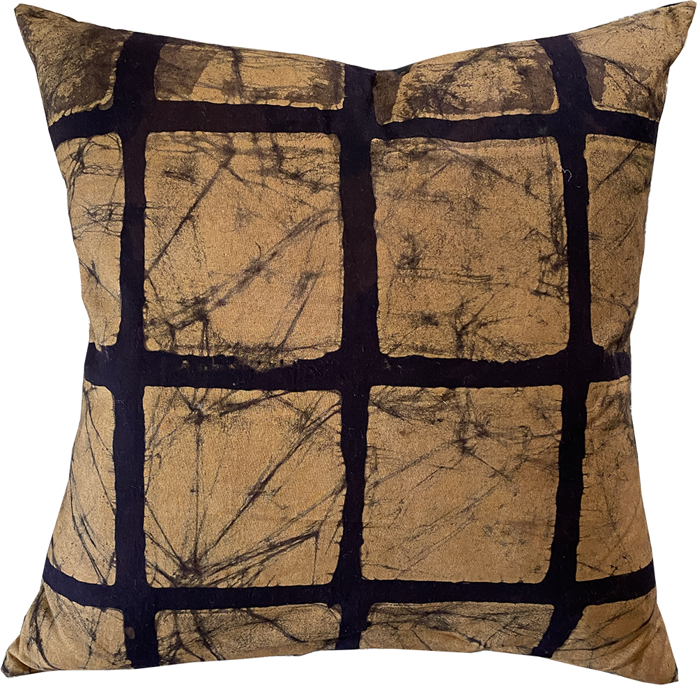 Batik textile home goods for modern Boho home, pillows made in Tanzania. Fair Trade.